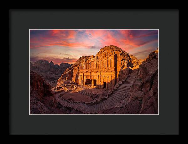 Petra Monastery At Golden Hour