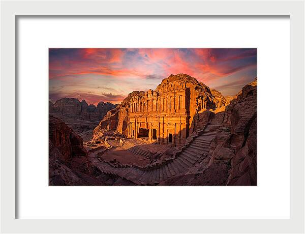 Petra Monastery At Golden Hour