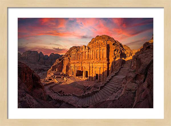 Petra Monastery At Golden Hour