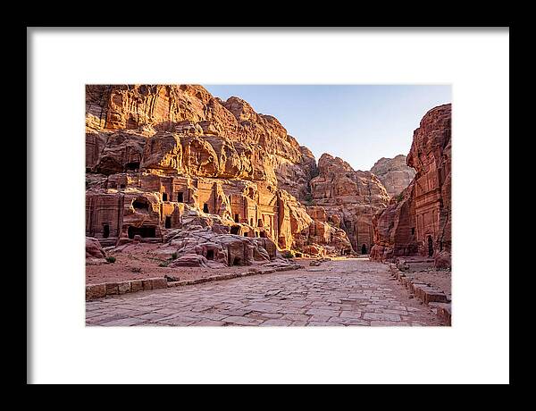 Petra Street Of Facades At Golden Hour