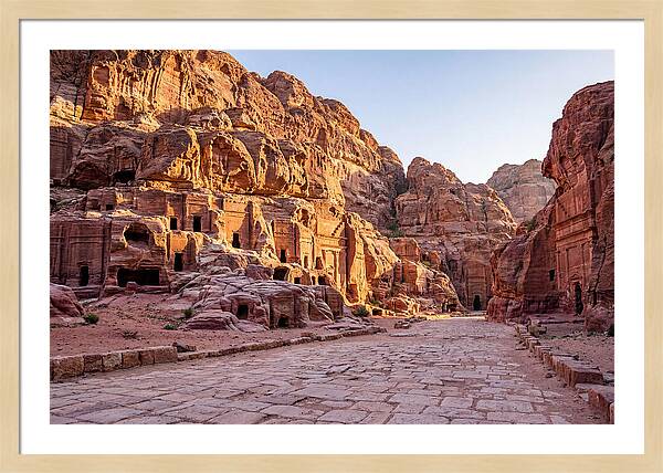 Petra Street Of Facades At Golden Hour