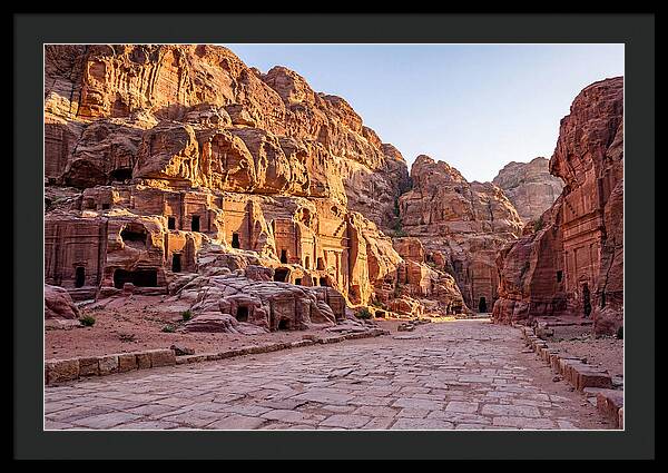 Petra Street Of Facades At Golden Hour