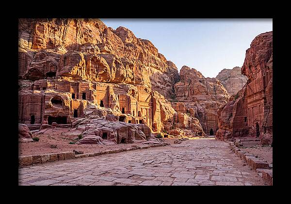 Petra Street Of Facades At Golden Hour