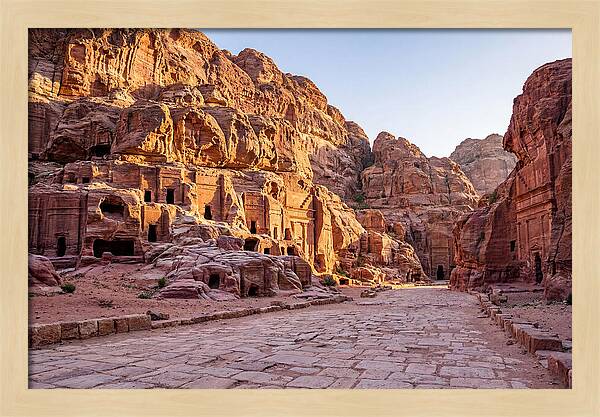Petra Street Of Facades At Golden Hour