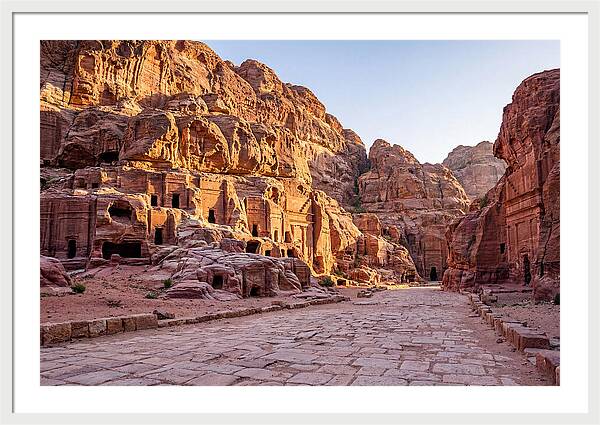 Petra Street Of Facades At Golden Hour