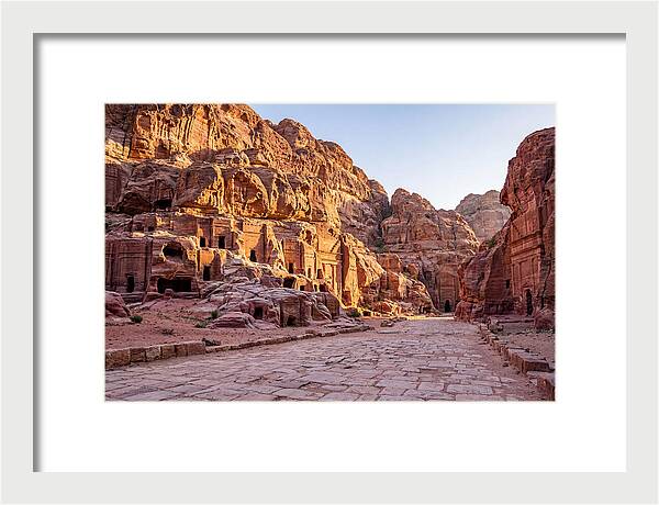 Petra Street Of Facades At Golden Hour