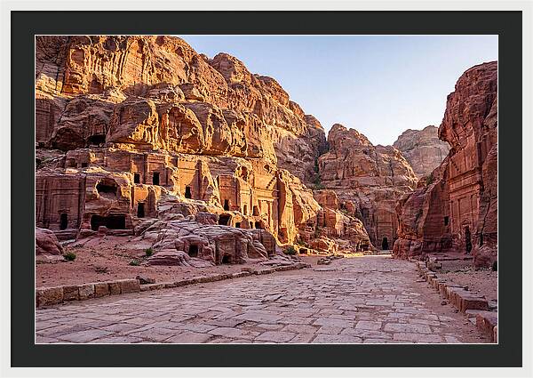 Petra Street Of Facades At Golden Hour