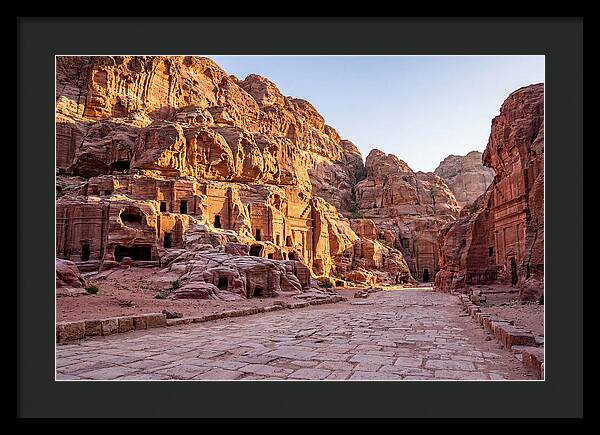 Petra Street Of Facades At Golden Hour