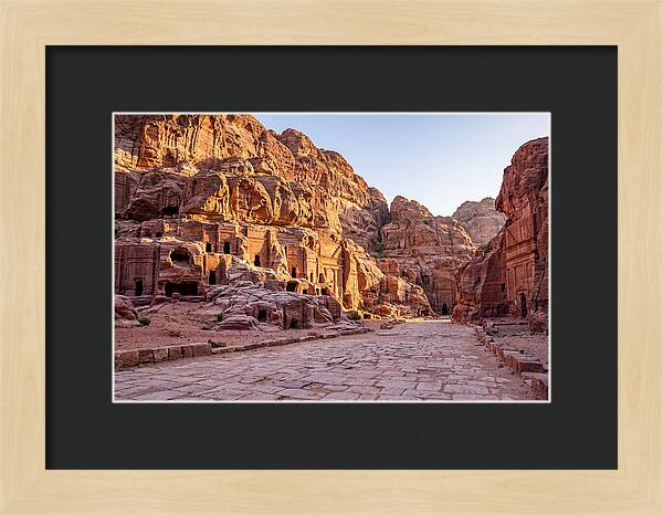Petra Street Of Facades At Golden Hour