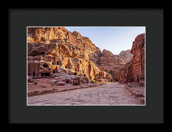 Petra Street Of Facades At Golden Hour