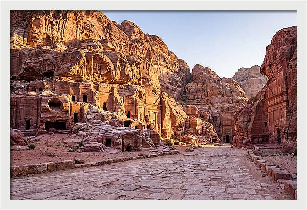 Petra Street Of Facades At Golden Hour
