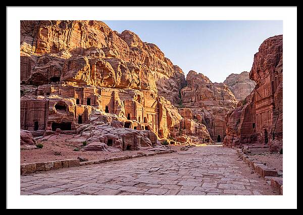 Petra Street Of Facades At Golden Hour