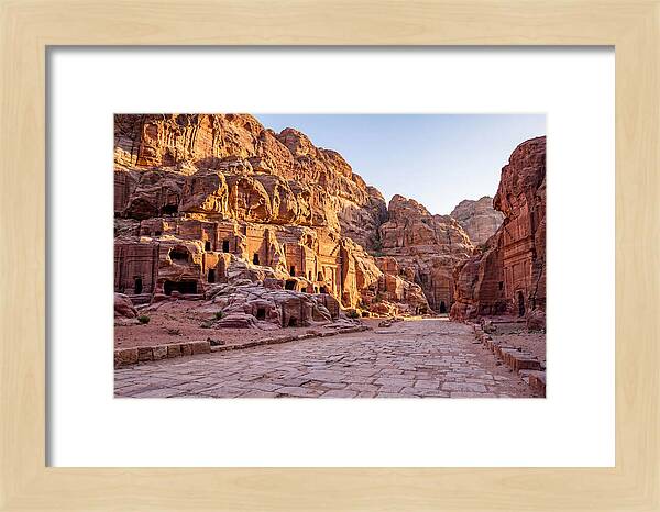 Petra Street Of Facades At Golden Hour