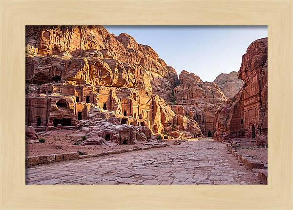 Petra Street Of Facades At Golden Hour
