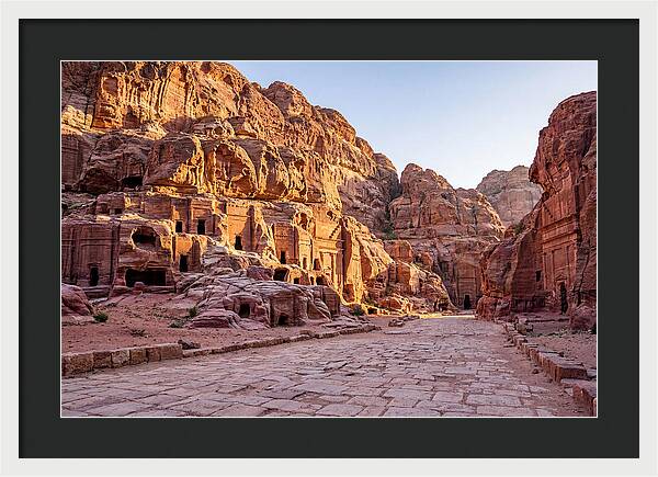 Petra Street Of Facades At Golden Hour