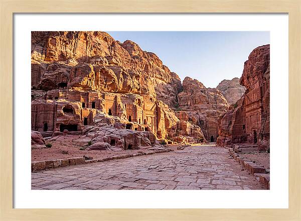 Petra Street Of Facades At Golden Hour