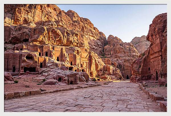 Petra Street Of Facades At Golden Hour