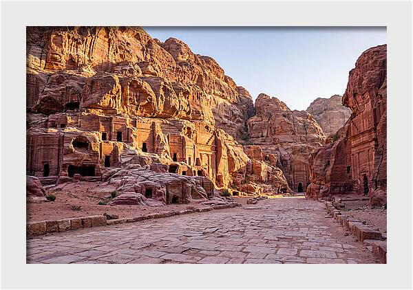 Petra Street Of Facades At Golden Hour