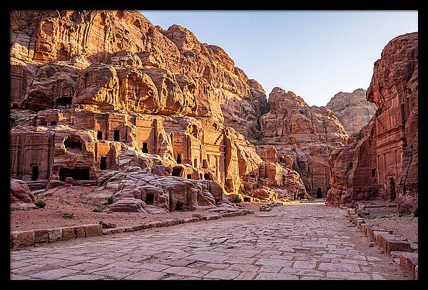 Petra Street Of Facades At Golden Hour