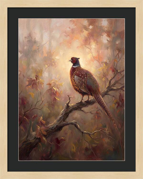 Pheasant In Autumn Glow