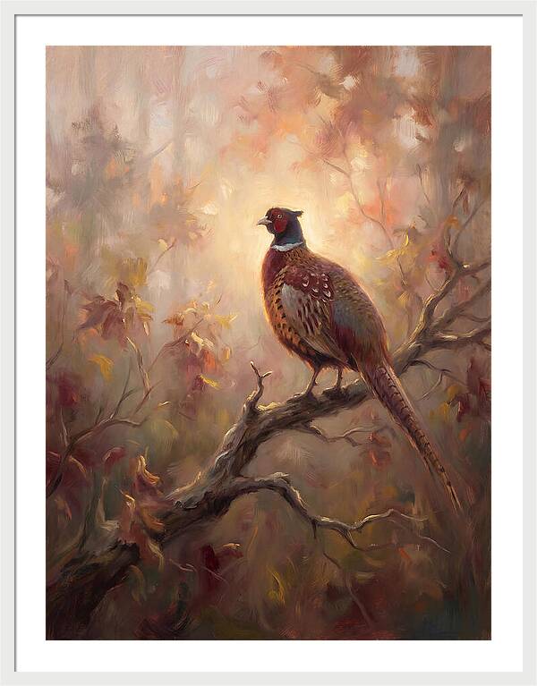 Pheasant In Autumn Glow
