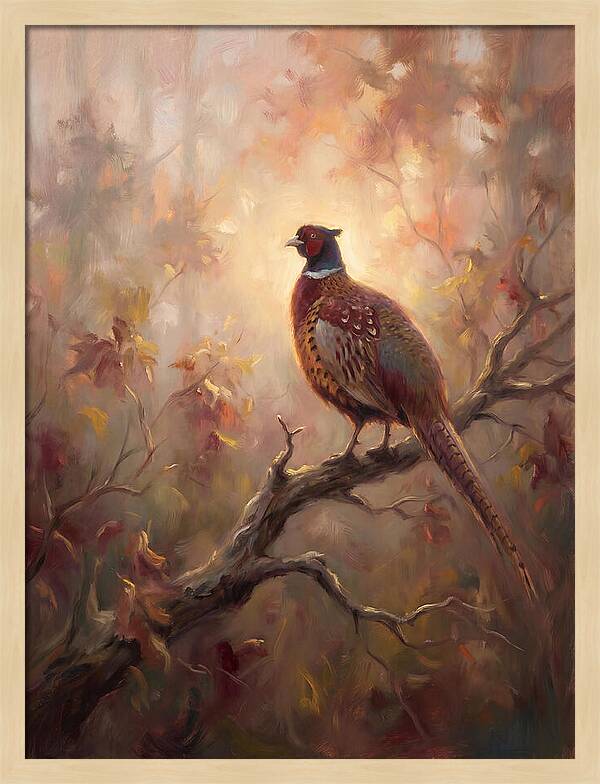 Pheasant In Autumn Glow