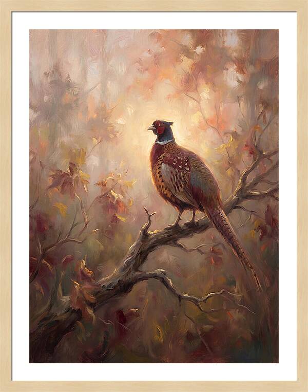 Pheasant In Autumn Glow
