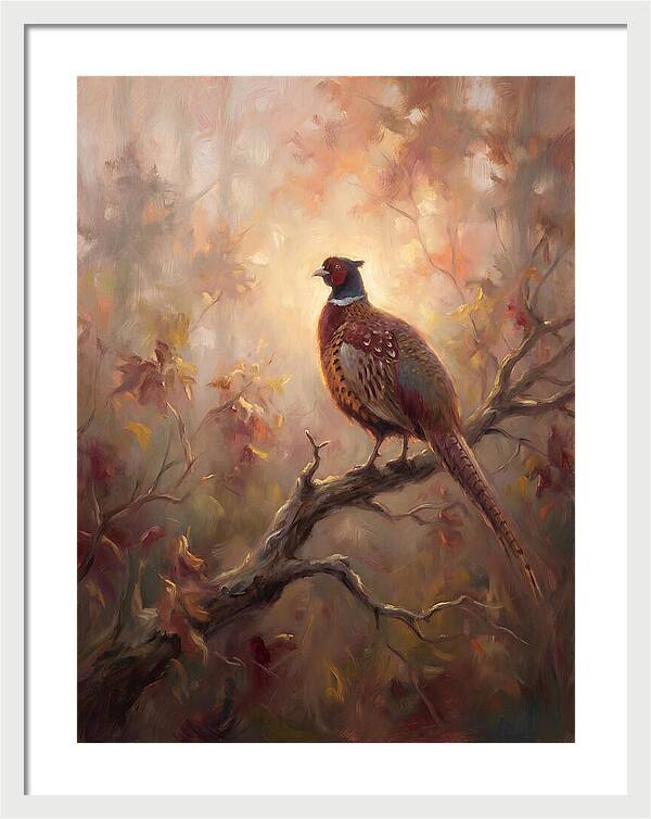 Pheasant In Autumn Glow