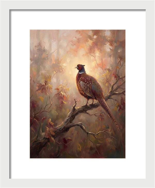 Pheasant In Autumn Glow