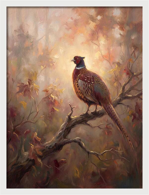 Pheasant In Autumn Glow