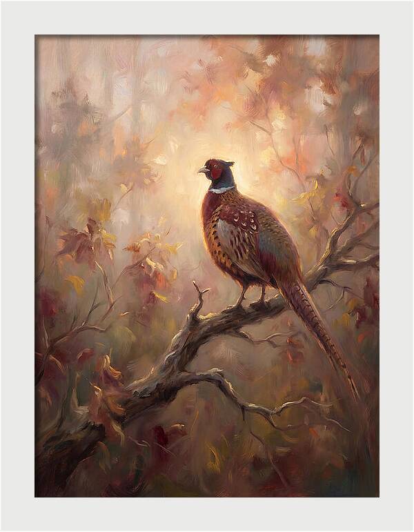 Pheasant In Autumn Glow