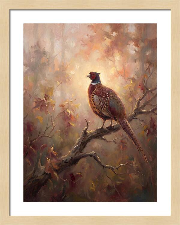 Pheasant In Autumn Glow