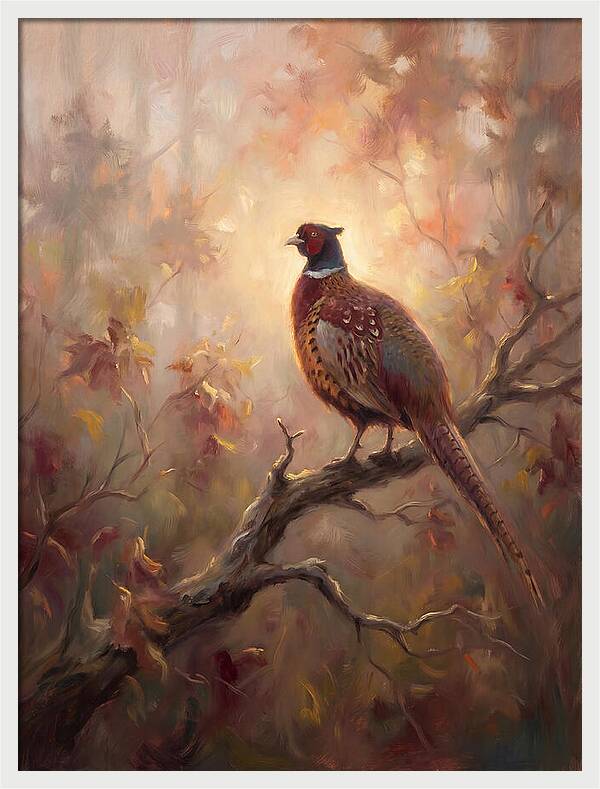 Pheasant In Autumn Glow