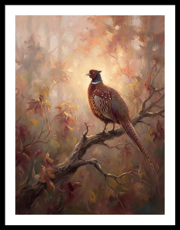 Pheasant In Autumn Glow