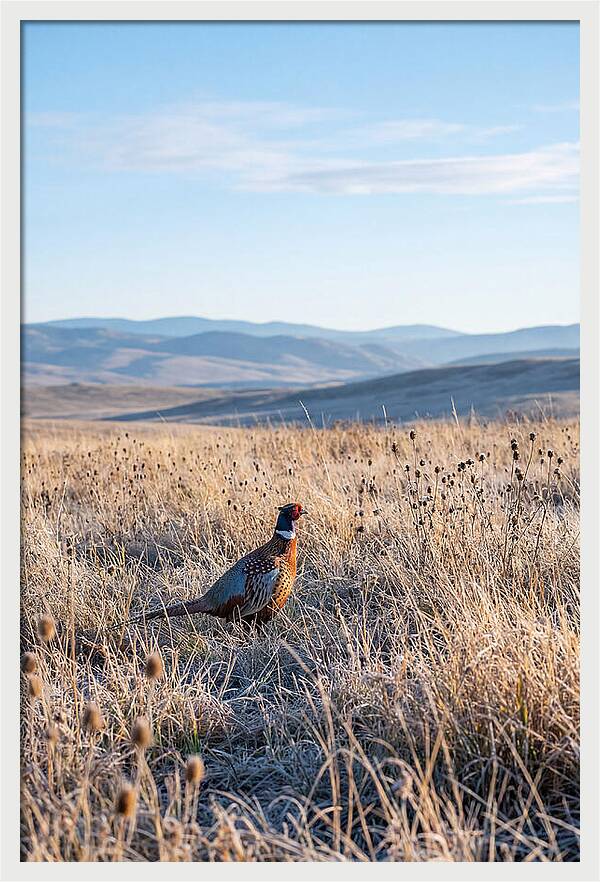 Pheasant In Autumn Meadow