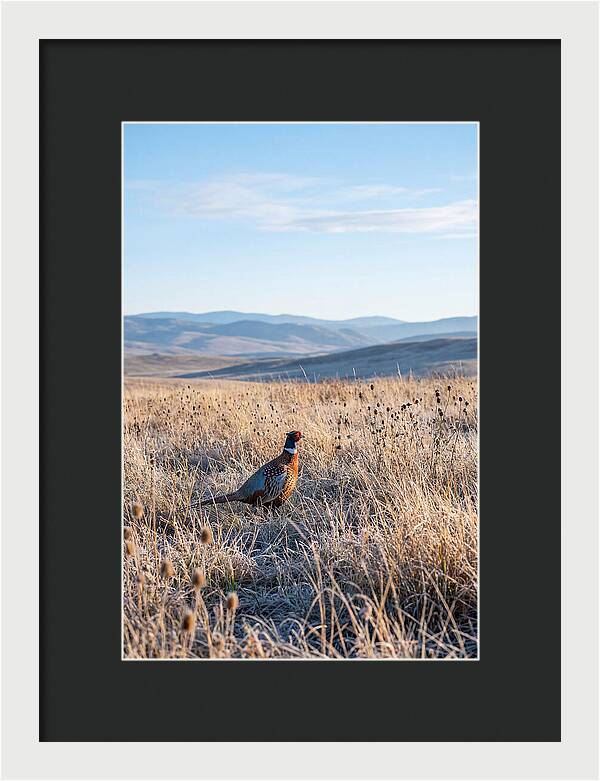 Pheasant In Autumn Meadow