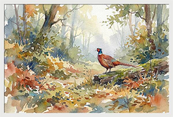 Pheasant In Tranquil Woods