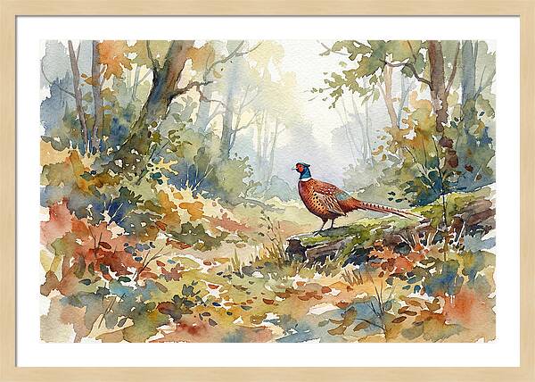 Pheasant In Tranquil Woods