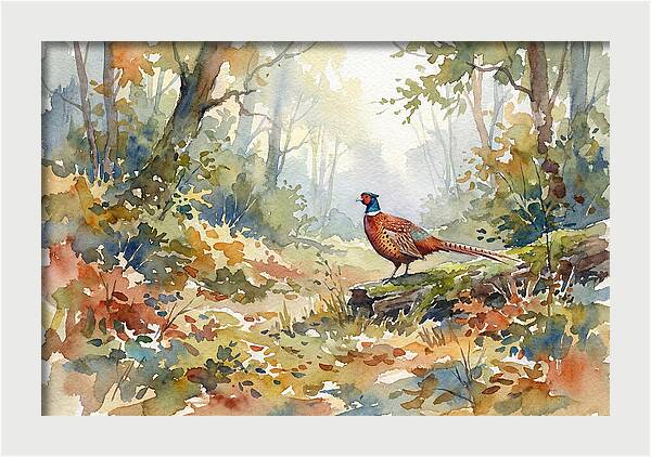 Pheasant In Tranquil Woods