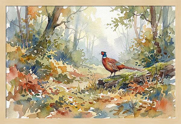 Pheasant In Tranquil Woods