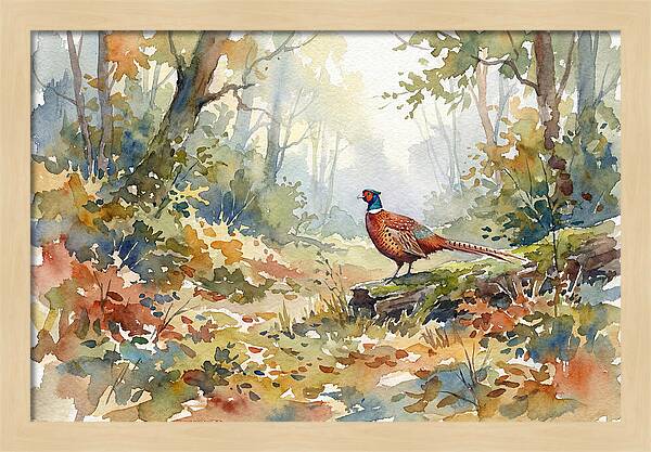 Pheasant In Tranquil Woods