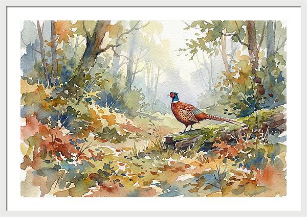 Pheasant In Tranquil Woods