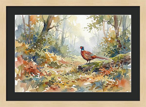 Pheasant In Tranquil Woods