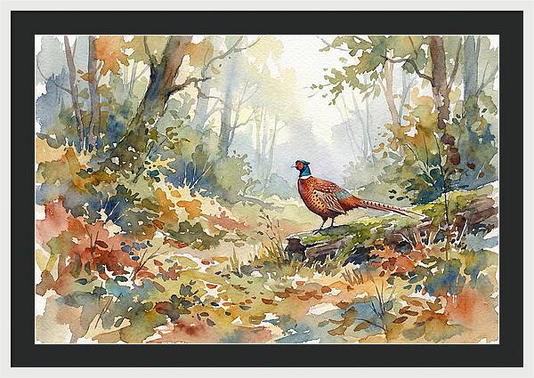 Pheasant In Tranquil Woods