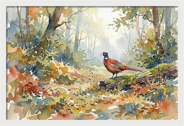 Pheasant In Tranquil Woods