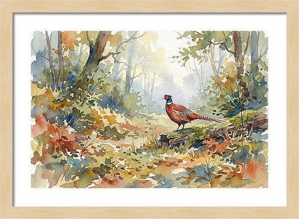 Pheasant In Tranquil Woods