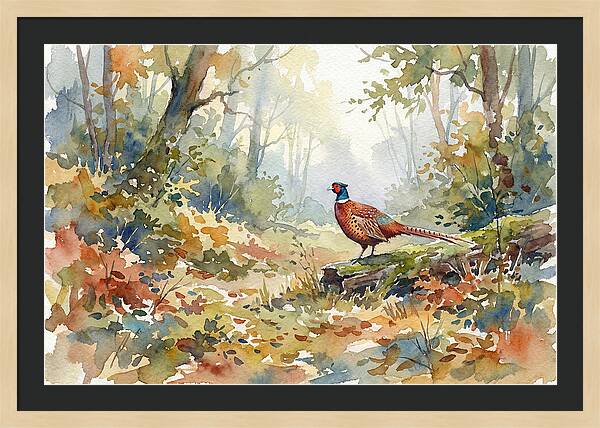 Pheasant In Tranquil Woods