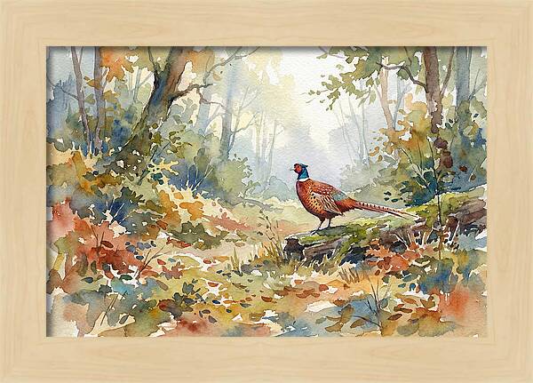 Pheasant In Tranquil Woods
