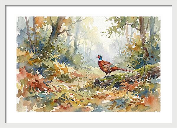 Pheasant In Tranquil Woods