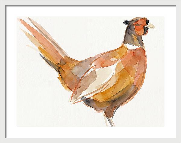 Pheasant In Watercolor Hues